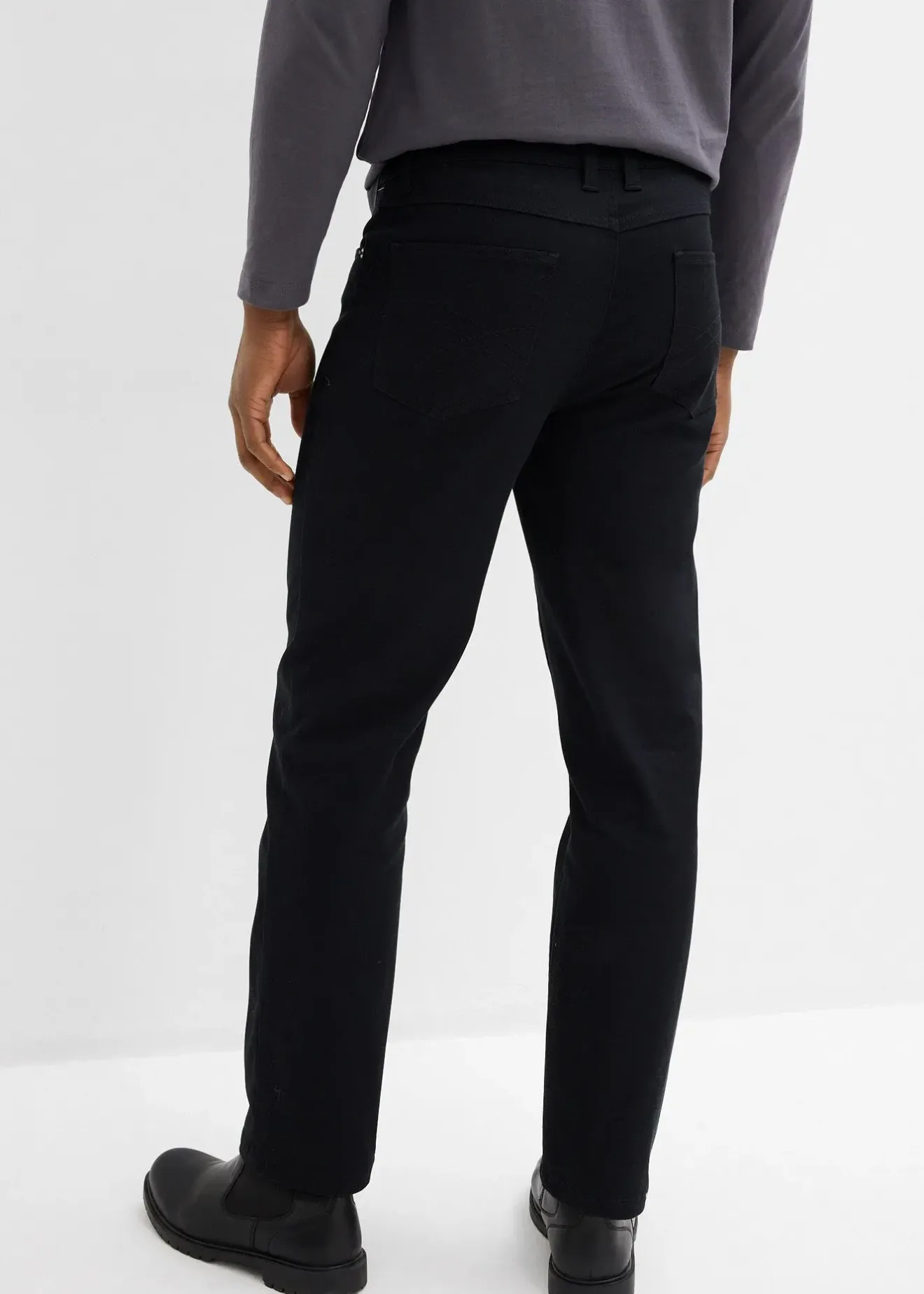 bonprix Pantalon droit et extensible, coupe classique|Homme Pantalons