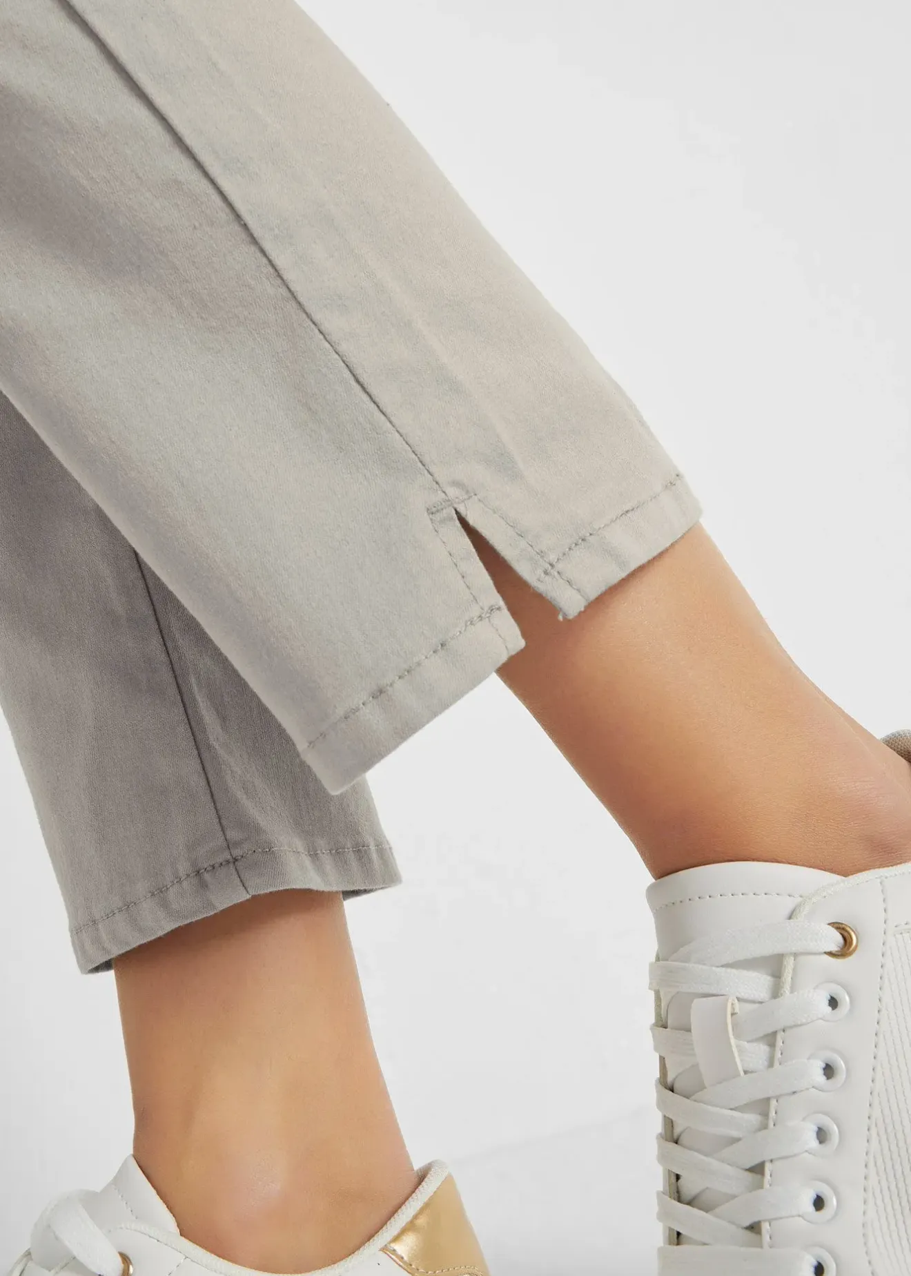 bonprix Pantalon droit et extensible, taille mi-haute|Femme Pantalons