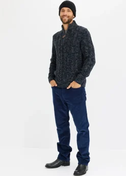bonprix Pantalon droit loose en velours côtelé, doublure flanelle|Homme Vêtements Thermiques|Vêtements De Plein Air