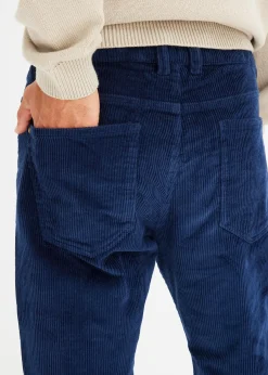 bonprix Pantalon droit loose en velours côtelé, doublure flanelle|Homme Vêtements Thermiques|Vêtements De Plein Air