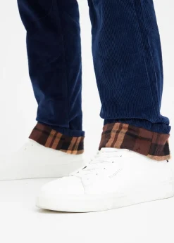 bonprix Pantalon droit loose en velours côtelé, doublure flanelle|Homme Vêtements Thermiques|Vêtements De Plein Air