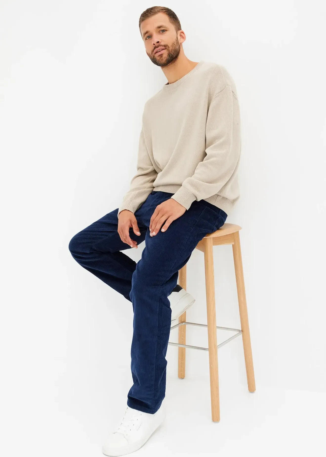 bonprix Pantalon droit loose en velours côtelé, doublure flanelle|Homme Vêtements Thermiques|Vêtements De Plein Air