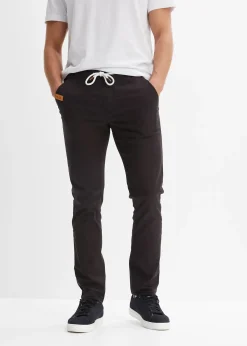 Homme bonprix Pantalons|Pantalon droit regular et extensible à taille élastiquée