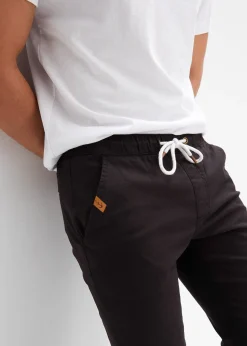 Homme bonprix Pantalons|Pantalon droit regular et extensible à taille élastiquée