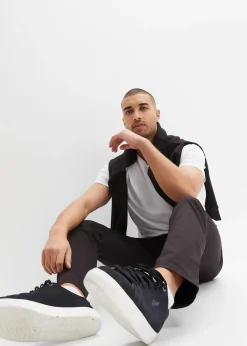 Homme bonprix Pantalons|Pantalon droit regular et extensible à taille élastiquée