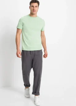 bonprix Pantalon droit taille élastiquée en lin majoritaire, regular|Homme Pantalons