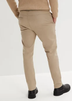 bonprix Pantalon droit taille élastiquée, slim|Homme Pantalons