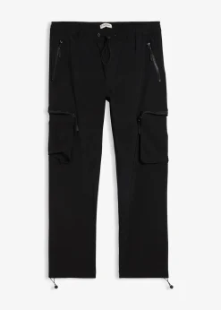 bonprix Pantalon droit très extensible à poches cargo zippées, regular|Homme Pantalons