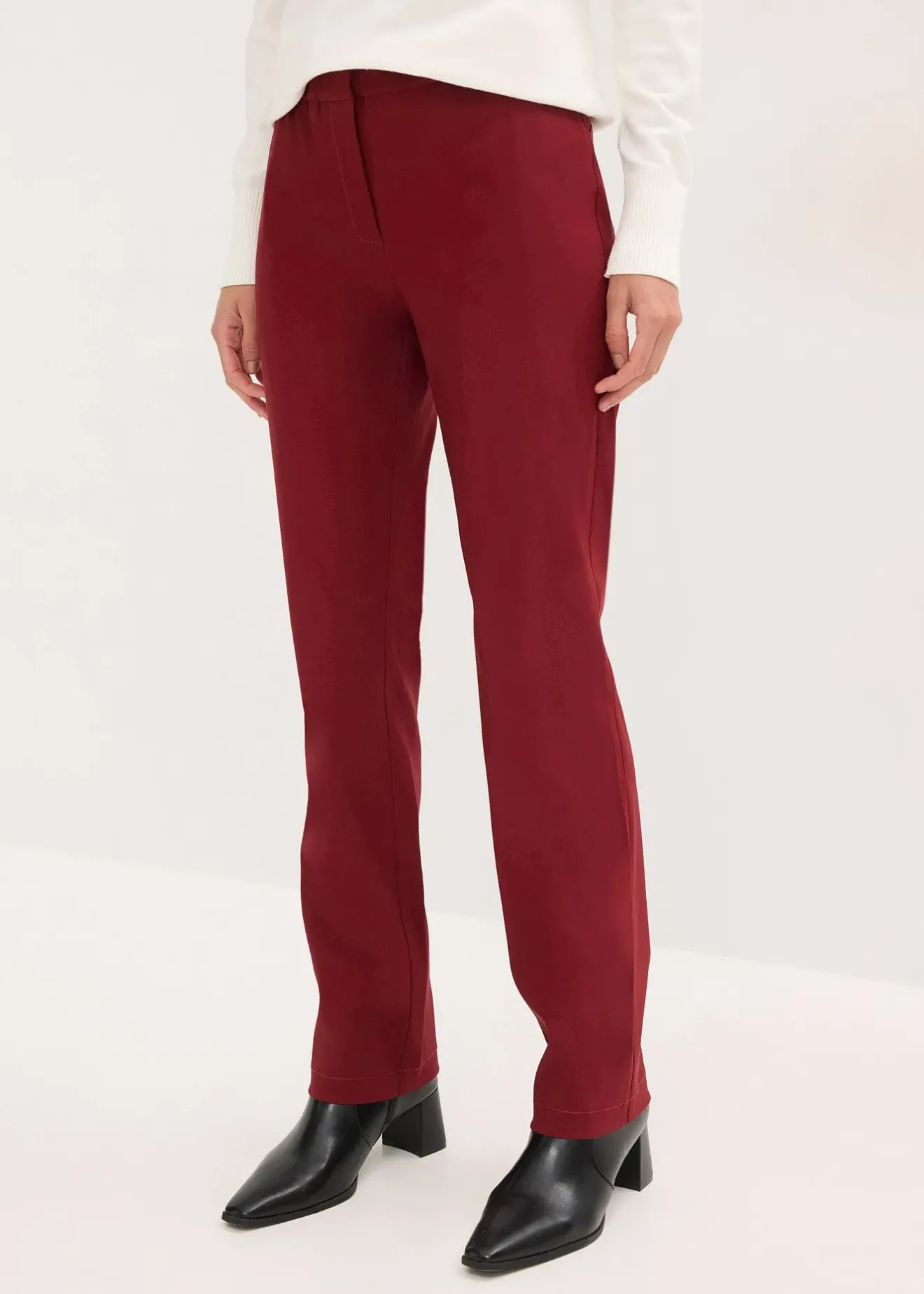 Femme bonprix Tailles Petite|Pantalon en bengaline extensible