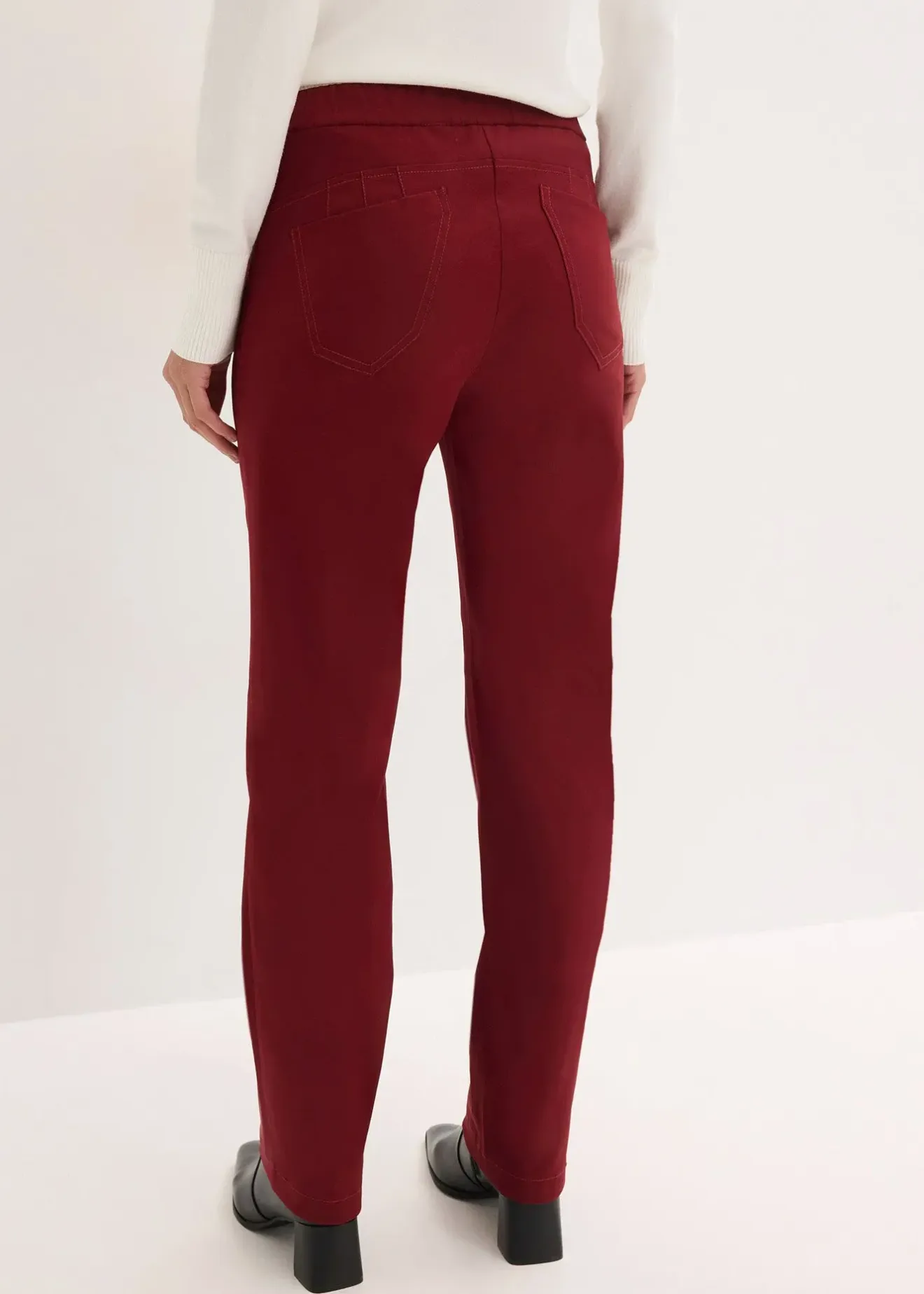 Femme bonprix Tailles Petite|Pantalon en bengaline extensible