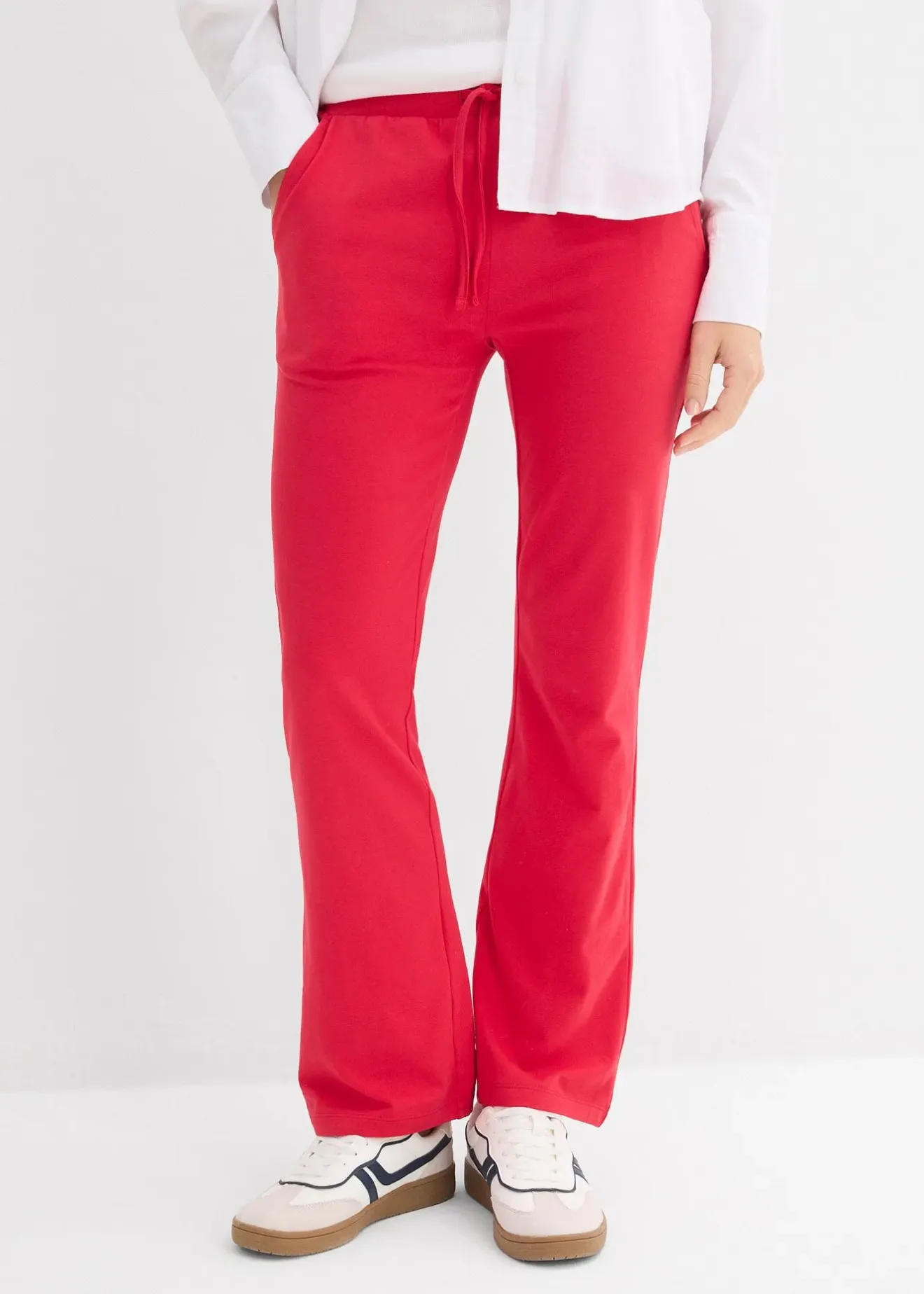 bonprix Pantalon en coton extensible|Femme Basiques|Pantalons