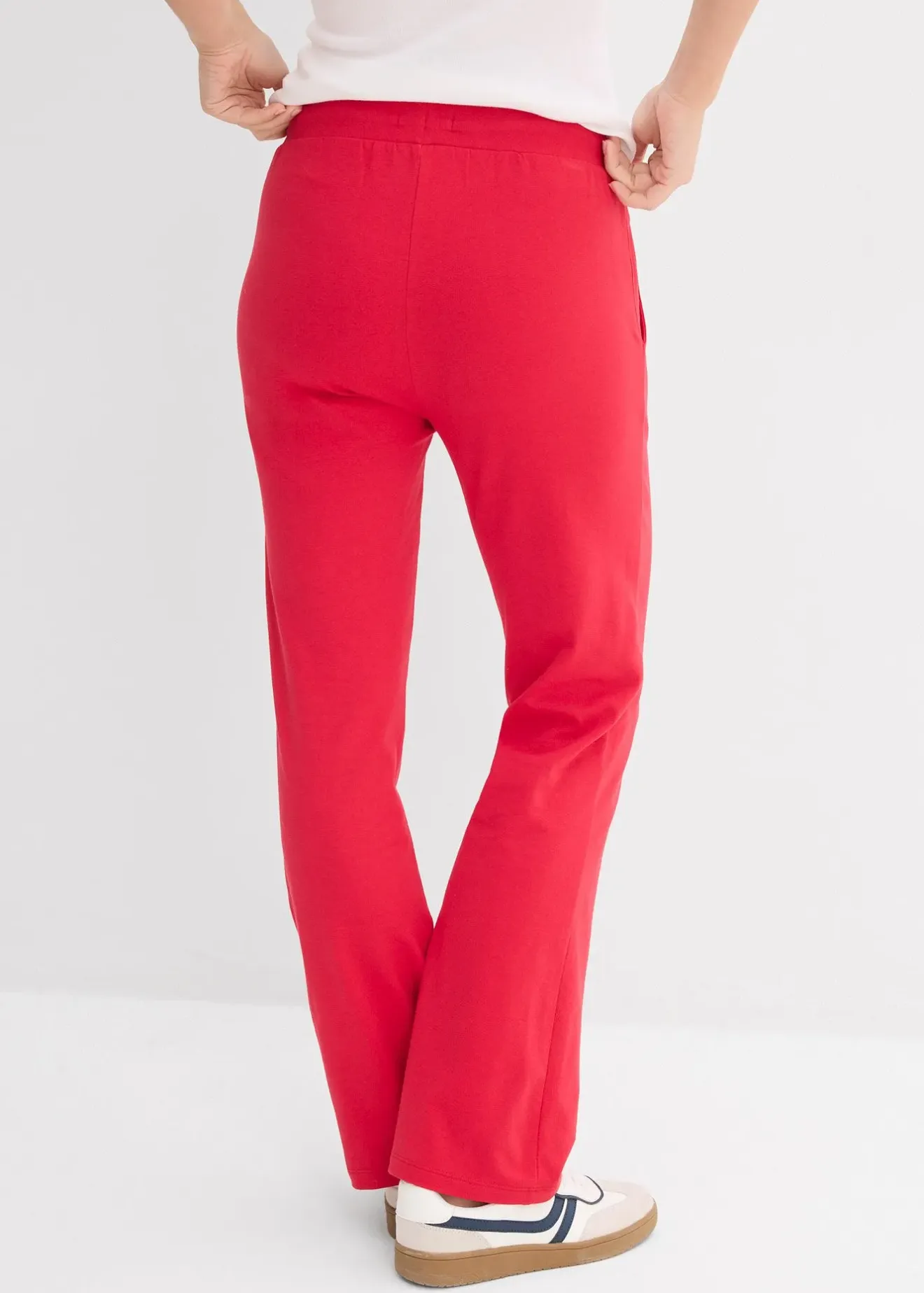 bonprix Pantalon en coton extensible|Femme Basiques|Pantalons