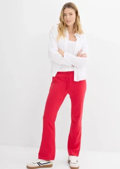 bonprix Pantalon en coton extensible|Femme Basiques|Pantalons
