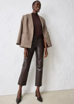 Femme bonprix Premium|Pantalons|Pantalon en cuir d’agneau nappa