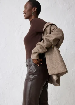 Femme bonprix Premium|Pantalons|Pantalon en cuir d’agneau nappa