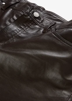 Femme bonprix Premium|Pantalons|Pantalon en cuir d’agneau nappa