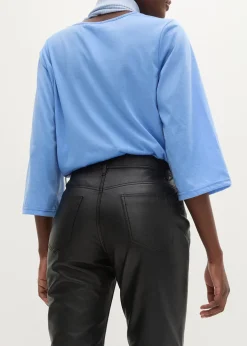 Femme bonprix Premium|Pantalons|Pantalon en cuir d’agneau nappa