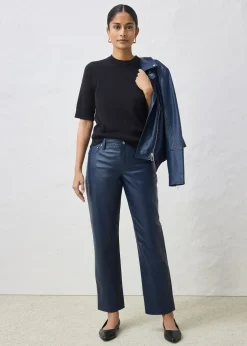 bonprix Pantalon en cuir d’agneau nappa|Femme Premium|Pantalons