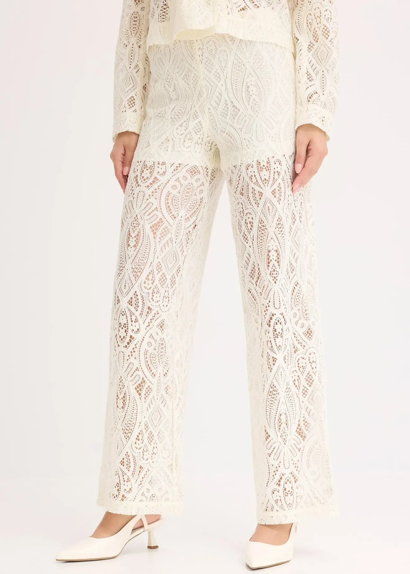 bonprix Pantalon en dentelle|Femme Pantalons