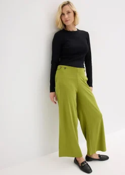 Femme bonprix Pantalons|Pantalon en jersey à patte décorative