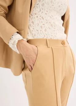 bonprix Pantalon en jersey coton avec passepoil|Femme Pantalons