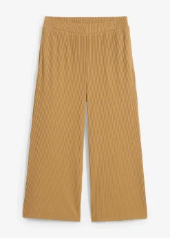 Femme bonprix Pantalons|Pantalon en jersey côtelé à taille élastiquée