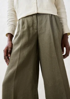 bonprix Pantalon en lin|Femme Premium|Pantalons