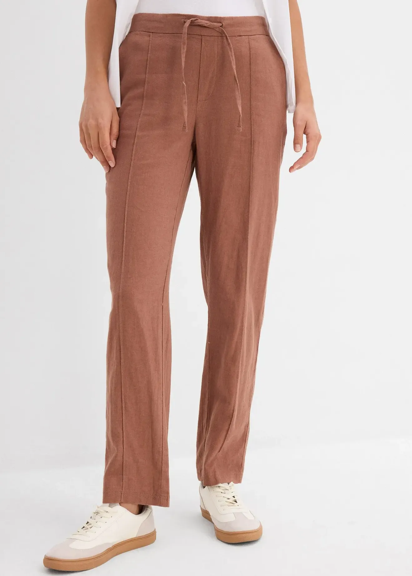 bonprix Pantalon en lin mélangé|Femme Pantalons