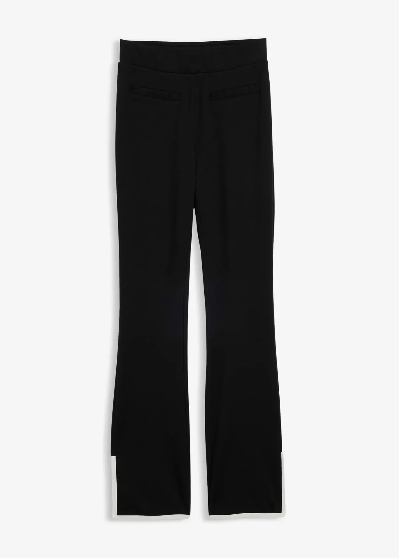 Femme bonprix Pantalons|Pantalon en Punto di Roma avec fentes contrastantes