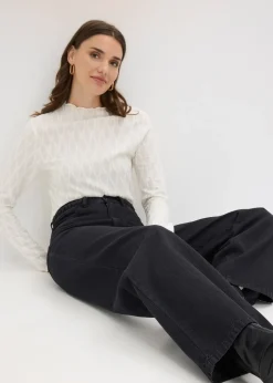 bonprix Pantalon en twill 100% coton|Femme Tailles Petite