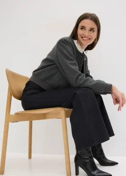 bonprix Pantalon en twill 100% coton|Femme Tailles Petite