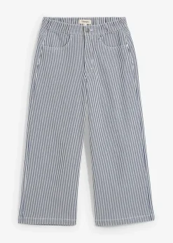 bonprix Pantalon en twill à taille élastiquée|Femme Pantalons