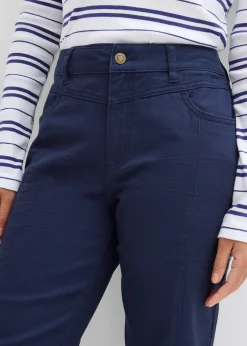 bonprix Pantalon en twill coton élasthanne|Femme Pantalons