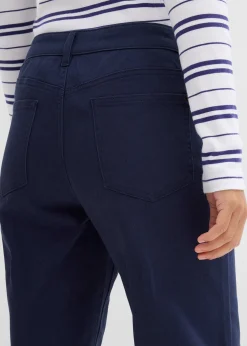 bonprix Pantalon en twill coton élasthanne|Femme Pantalons