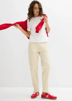 Femme bonprix Tailles Petite|Pantalons|Pantalon en twill raccourci