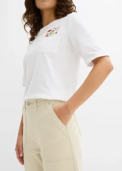 Femme bonprix Tailles Petite|Pantalons|Pantalon en twill raccourci