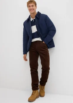 Homme bonprix Pantalons|Pantalon en velours côtelé extensible et confortable, Slim