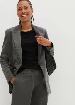 bonprix Pantalon en velours côtelé extensible|Femme Pantalons