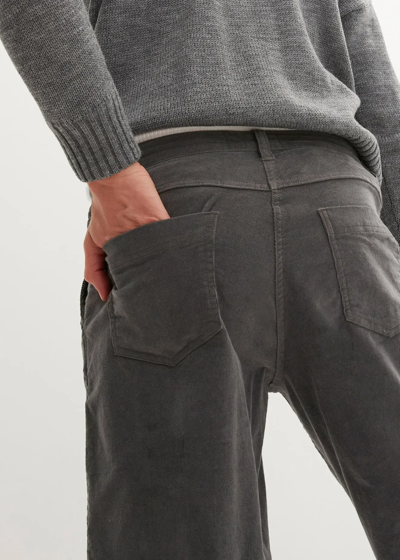 bonprix Pantalon en velours côtelé, Balloon Fit|Femme Pantalons