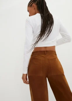 Femme bonprix Pantalons|Pantalon en velours côtelé extensible