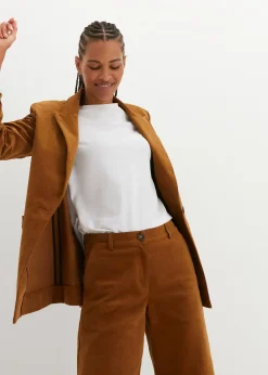 Femme bonprix Pantalons|Pantalon en velours côtelé extensible