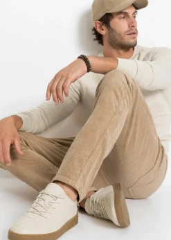 bonprix Pantalon en velours côtelé extensible et confortable, Slim|Homme Pantalons