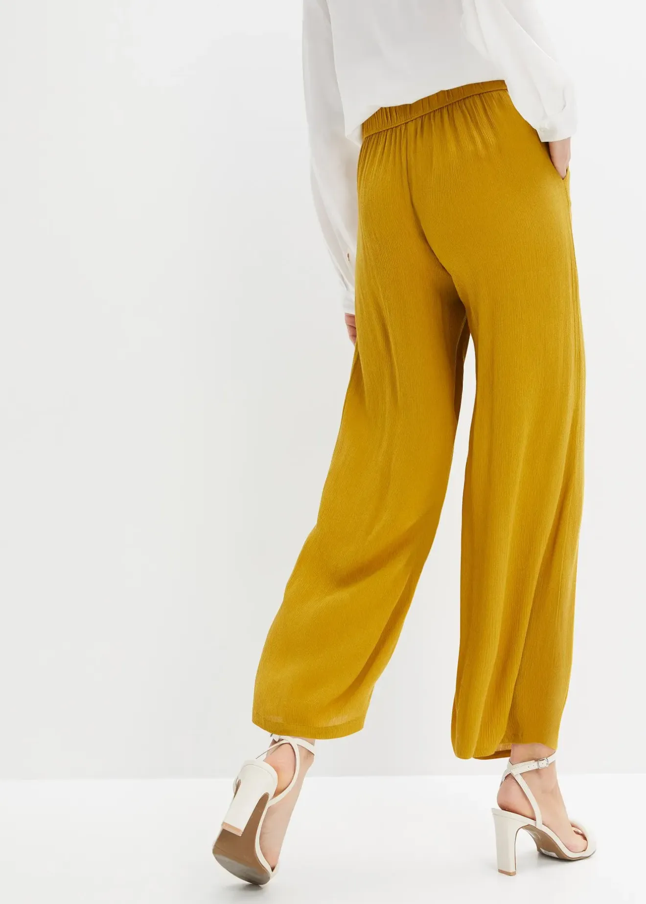Femme bonprix Tailles Petite|Pantalon en viscose, taille élastiquée