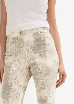 Femme bonprix Pantalons|Pantalon extensible 7/8 imprimé