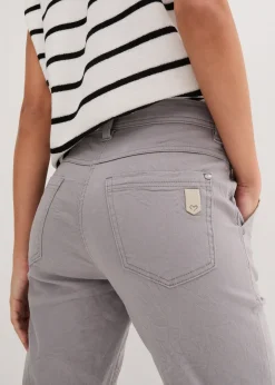 Femme bonprix Pantalons|Pantalon extensible avec effet crash, longueur 3/4