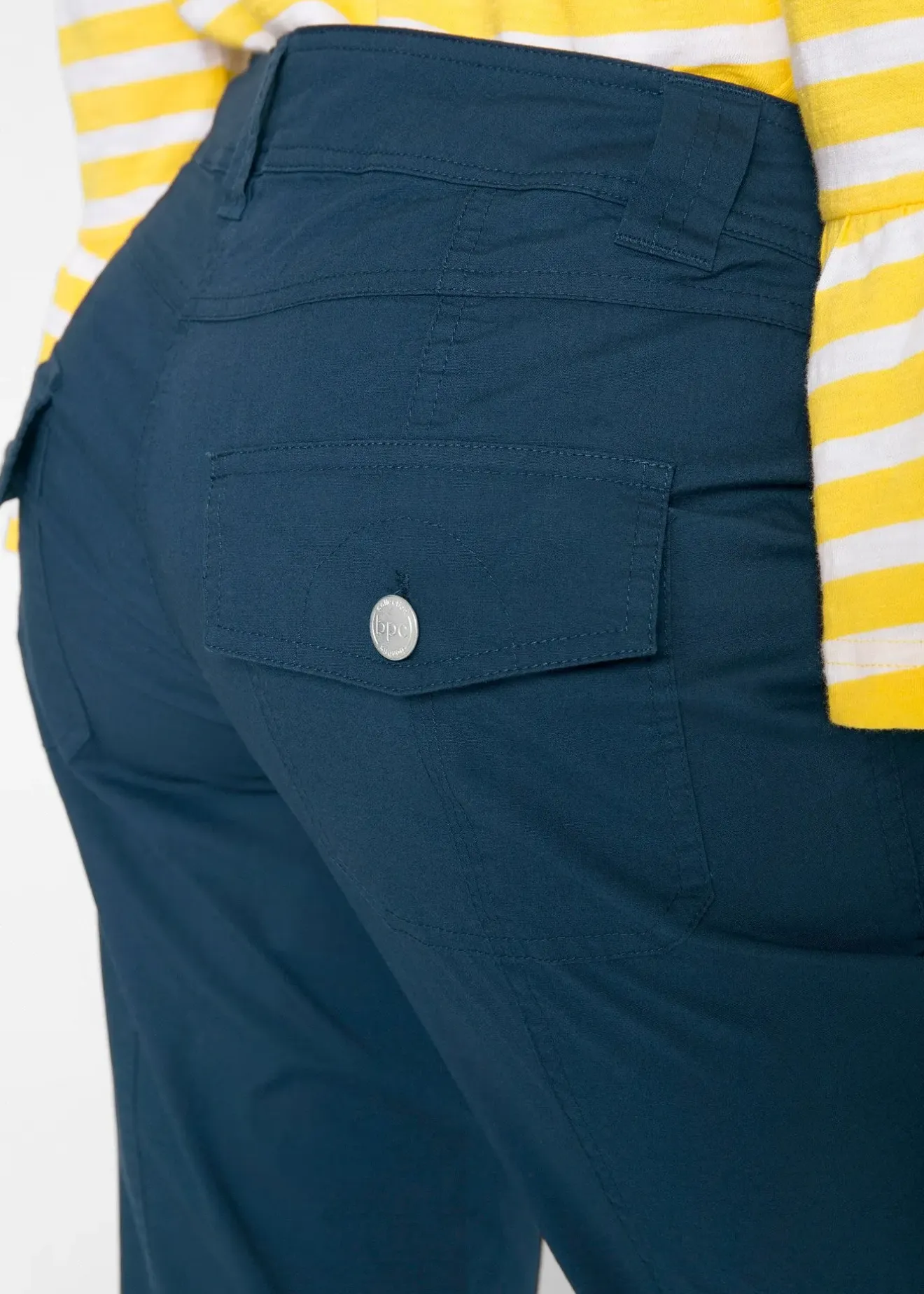 bonprix Pantalon extensible cargo 3/4|Femme Pantalons