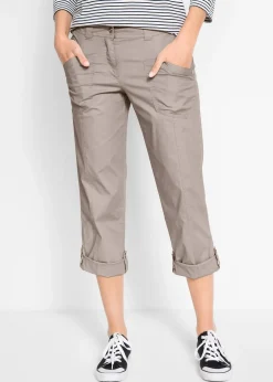 Femme bonprix Pantalons|Pantalon extensible cargo 3/4