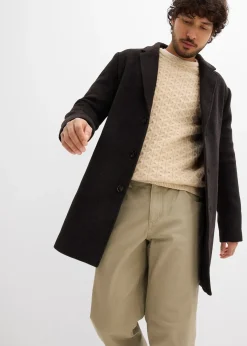 bonprix Pantalon extensible loose à taille élastiquée, droit|Homme Pantalons