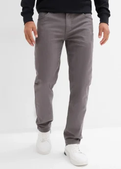 Homme bonprix Vêtements Thermiques|Vêtements De Plein Air|Pantalon extensible regular à doublure chaude en flanelle, droit