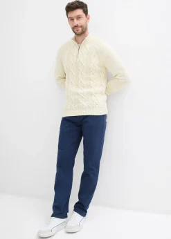 bonprix Pantalon extensible regular à doublure chaude en flanelle, droit|Homme Vêtements Thermiques|Vêtements De Plein Air